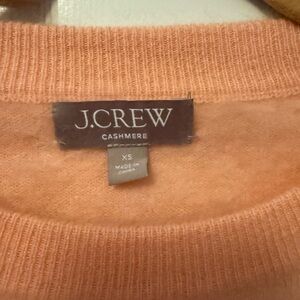 J. Crew brushed Cashmere Sweater in Soft Peach